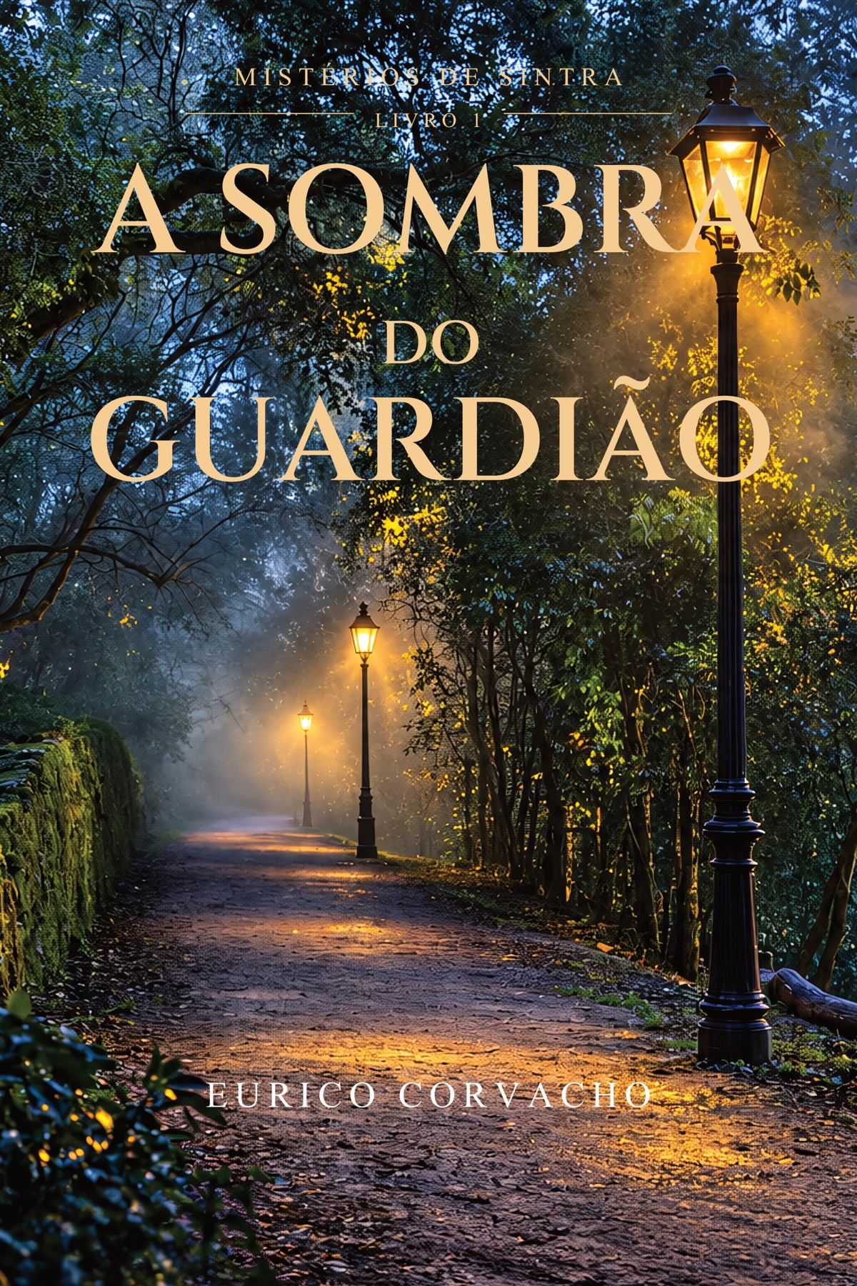 Capa de A Sombra do Guardião, de Eurico Corvacho — edição portuguesa